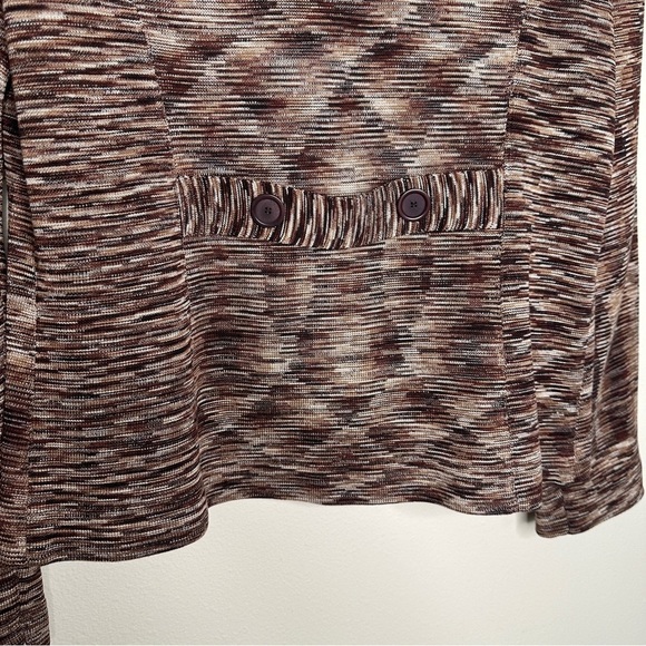 Magaschoni 100% Silk Heavyweight Knit Blazer in Space Dye Neutral Size XL - Picture 6 of 9